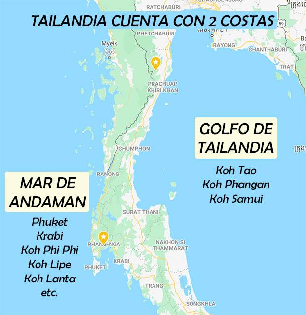 Clima playas de Tailandia Clima costas de Tailandia