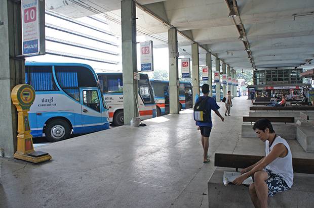 Estación de autobuses en Tailandia