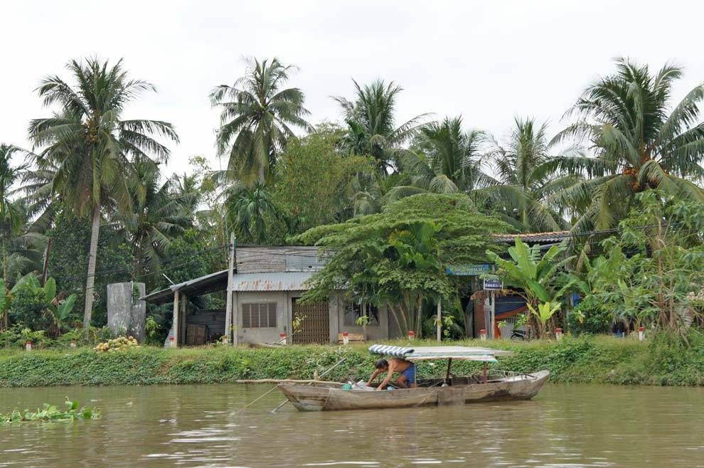 Delta del mekong barca en el Delta del mekong