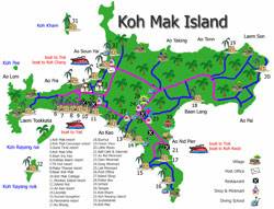 Ampliar el mapa de la Isla de Koh Maak el mapa de la Isla de Koh Maak