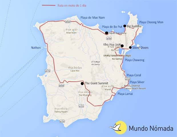 Amplia el Mapa de koh Samui Amplia el Mapa koh Samui - Guía Koh Samui - Mundo Nómada