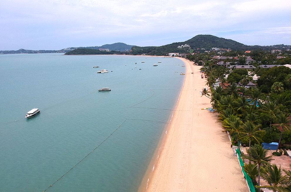 Playa de Bo Phut Koh Samui Playa de Bo Phut desde el aire - Guía Koh Samui - Mundo Nómada