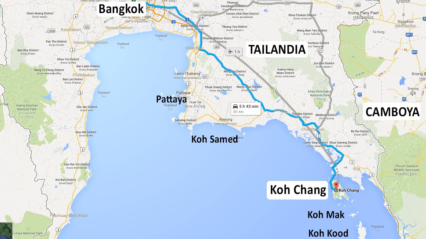 Mapa-Ubicación-Koh-Chang Mapa-Ubicación-Koh-Chang