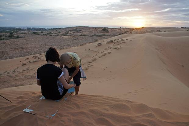 Bajando-por-las-dunas