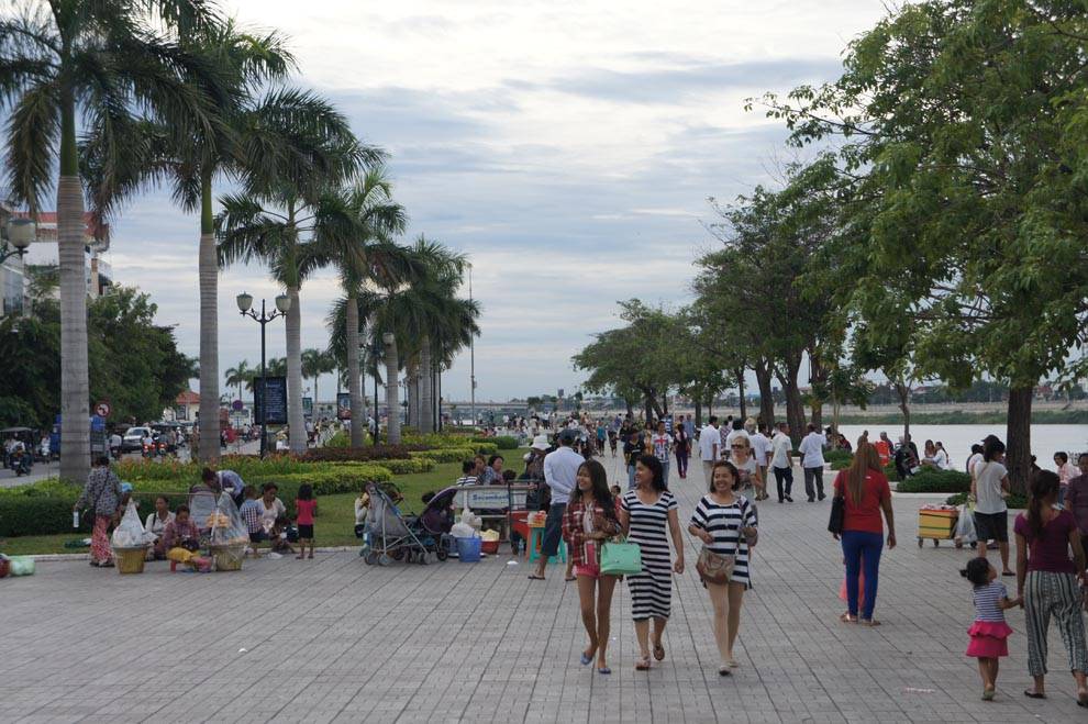 Paseo principal de la capital de Camboya Paseo de Phnom Penh