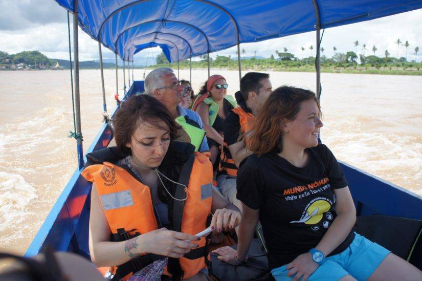 Paseo en barco por el Mekong