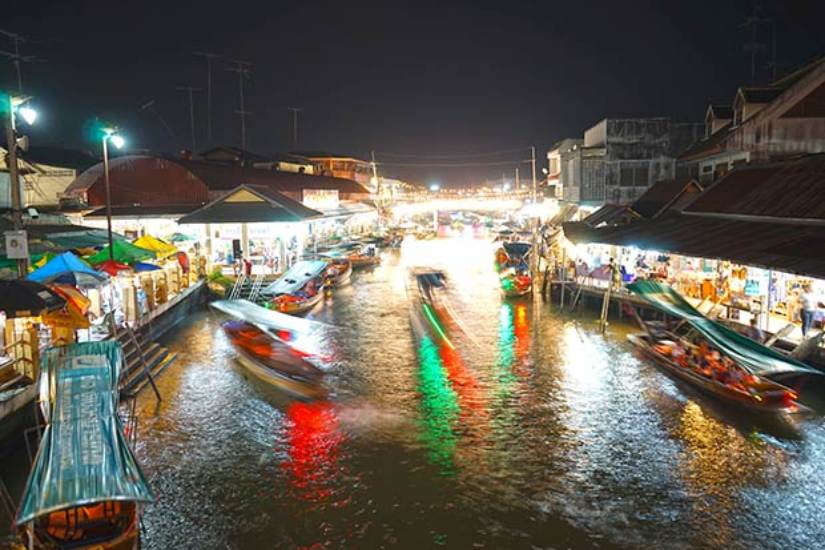 Mercado flotante de Amphawa