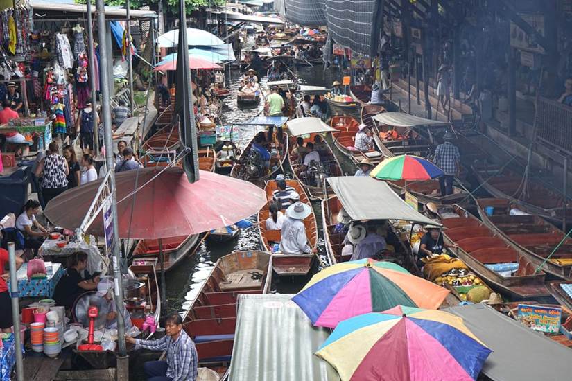 Mercado flotante Damnoen Saduak Tailandia