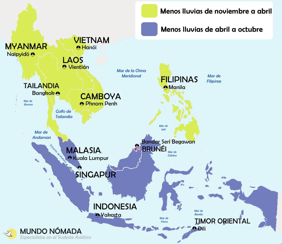 Clima en el Sudeste Asiático Clima en la región del Sudeste Asiático