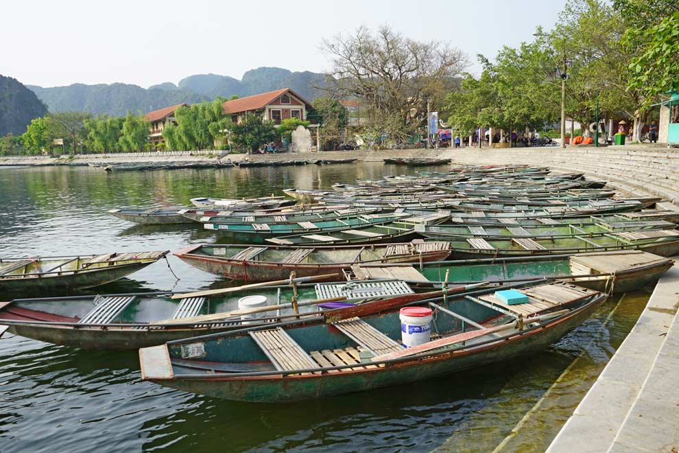 Embarcadero de Tam Coc para ver las cuevas Embarcadero de Tam Coc