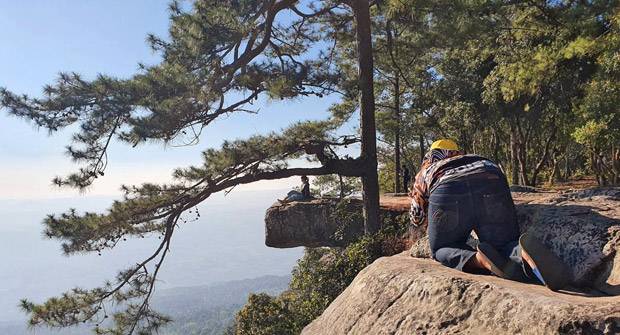 Así se hace la foto más famosa Foto Phu Kradueng