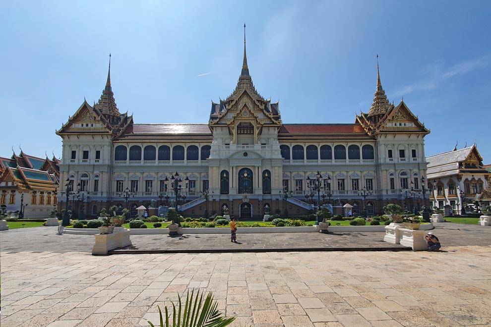 Foto del Palacio Real de Bangkok prácticamente vacío Palacio Real de Bangkok