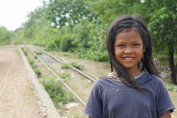 Niña sonriendo en Battambang Battambang