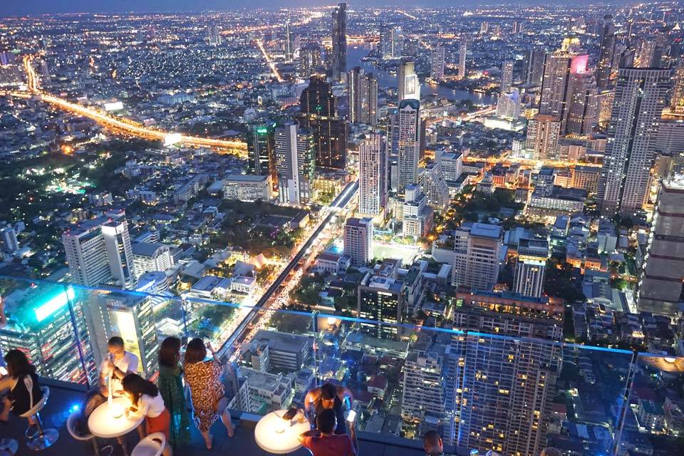 Azotea de la torre Mahanakhon de Bangkok Rascacielos de Bangkok