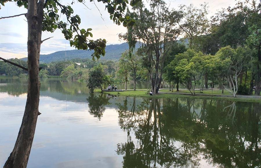 Angkaew reservoir El Angkaew reservoir de la universidad de Chiang mai - Guía Chiang Mai - Mundo Nómada