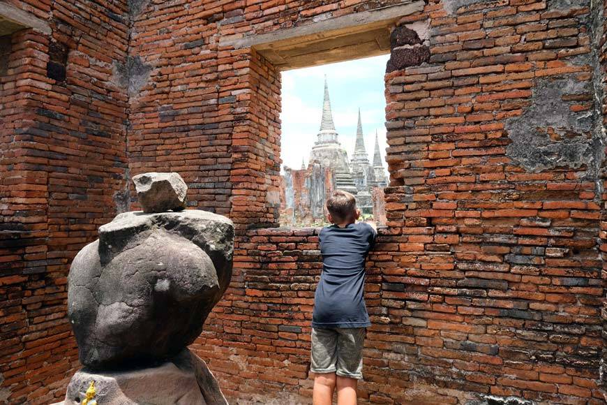 Ayutthaya Niño en Ayutthaya