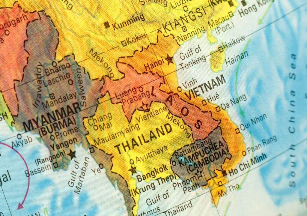 Mapa de Tailandia