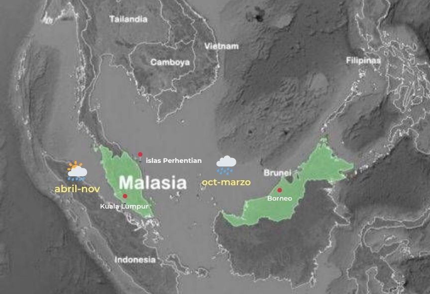 temporada de lluvias en Malasia