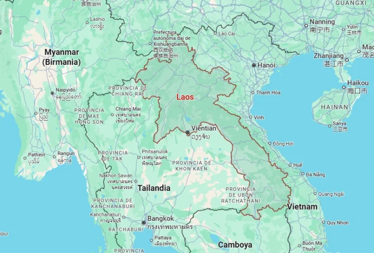 Mapa de Laos