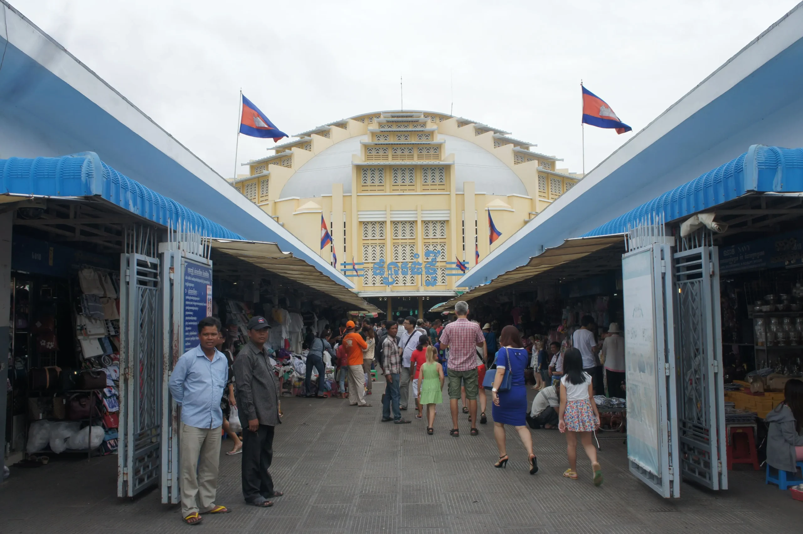 Temperaturas en un mercado de Camboya